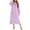 Purple, variant on SDNall Flannel Nightgown for Women solid Color Long Sleeved and Winter Flannel Nightgown Cardigan Hooded Zipper Nightgown ,Sizes：S-2XL