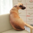 thumbnail image 2 of 3D Cute Bend Dog Printed Throw Pillow Lifelike Animal Funny Dog Head Cushion, 2 of 6