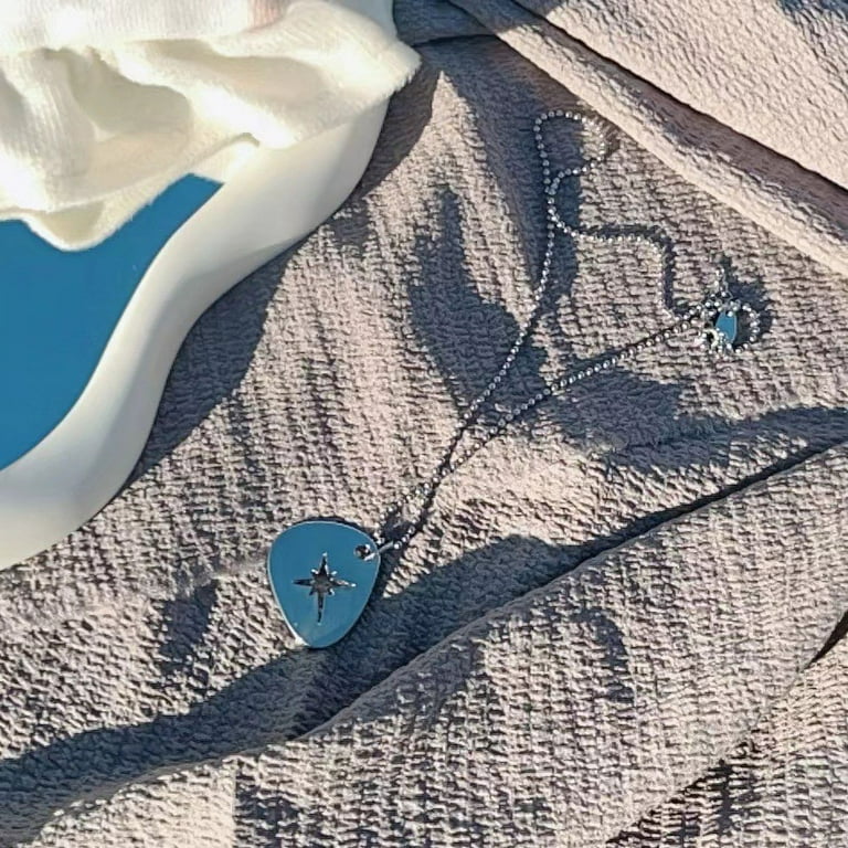 【Third Movement】Ocean bead necklace▲TXT着用 Kpop Idol TXT Minisode 3:TOMORROW Necklaces Guitar pick