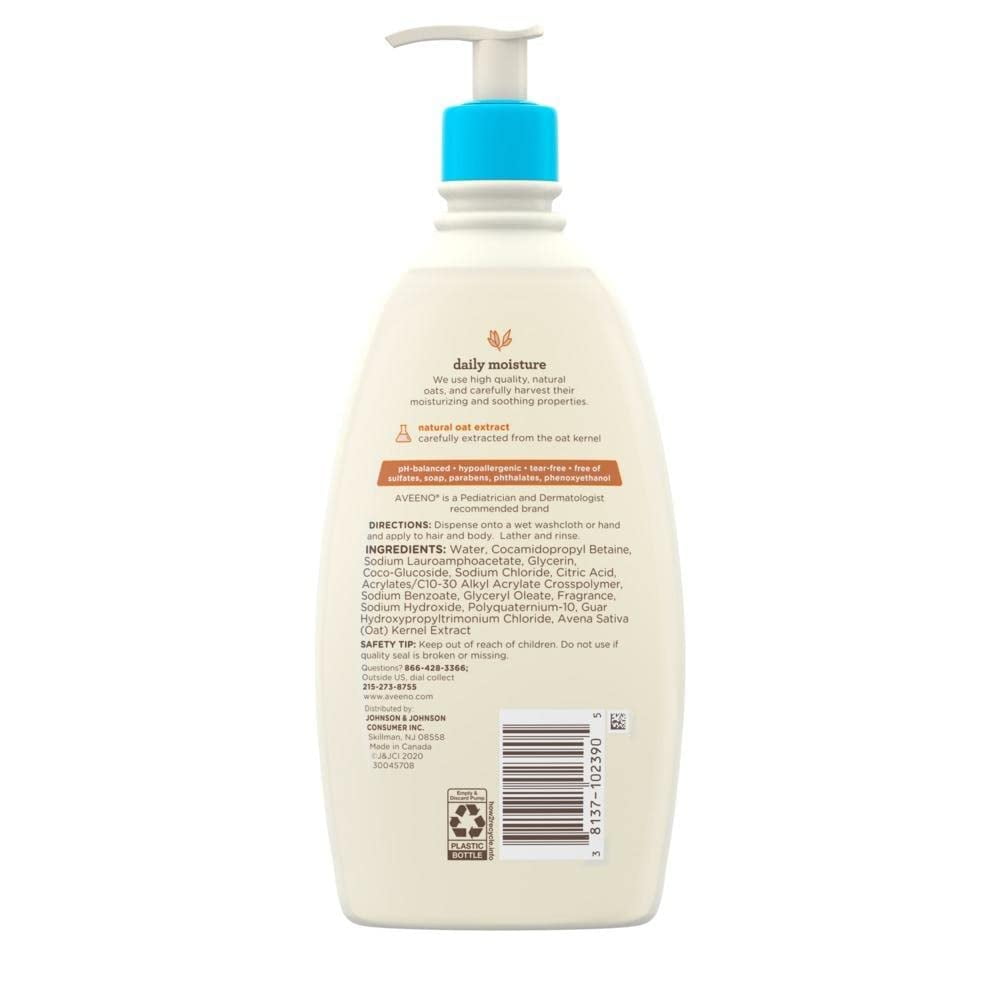 AVEENO BABY WASH & SHAMPOO 18 OZ