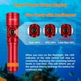thumbnail image 7 of ORCATORCH D710 Scuba Diving Light, 3000 Lumens Super Bright Underwater Flashlight with 6 Degrees Narrow Beam, IP68 Waterproof Night Dive Torch 150 Meters Submersible Light (Red), 7 of 7