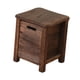 thumbnail image 4 of Taburete de almacenamiento de madera Taburete pequeño para el hogar Decoración Artesanía con forma redondeada 30cmx30cmx35cm, 4 of 9