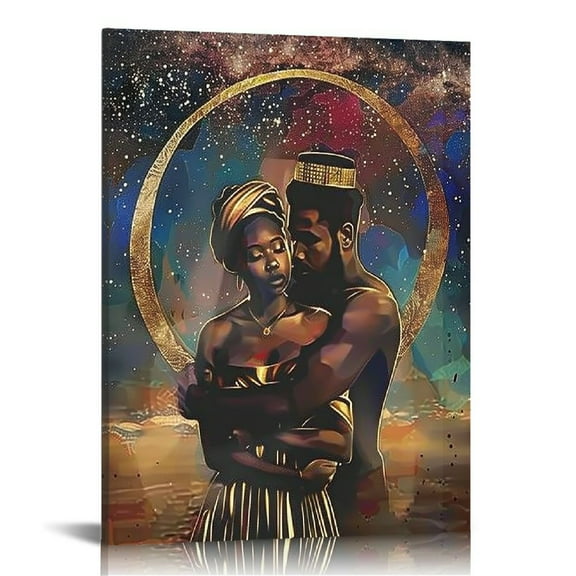 JEUXUS Wall art Posters of Black Kings and Queens,African American Canvas Art Print,Afro King Poster,Black Queen PosterFashion Bathroom Bedroom Decor Aesthetic Artwork 16x20 in