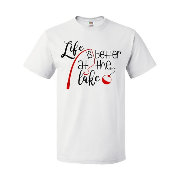 Inktastic Life Is Better at the Lake Fishing Pole with Bobber T-Shirt