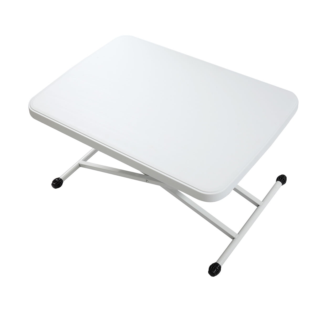 Kepooman Adjustable Plastic Folding Card Table, Square Lifting Desk - 25 x 17 inch - White Kepooman Adjustable Plastic Folding Card Table, Square Lifting Desk - 25 x 17 inch - White
