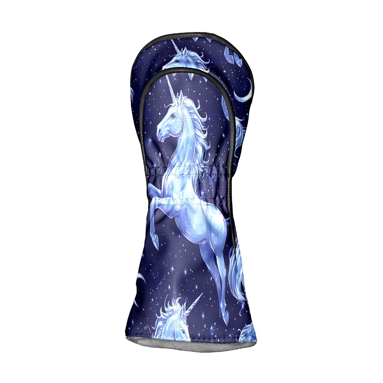 Golf Club Covers, Blue UnicornStar Premium PU Leather Driver Hybrid Putter Head Covers with Velvet Lining, Waterproof Golf Gifts for Men Women