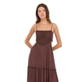 thumbnail image 4 of Forever 21 Women’s Smocked Maxi Dress with Adjustable Spaghetti Straps, Tiered Skirt and Flowing Silhouette for Casual or Dressy Occasions, XS-XL, 4 of 6