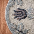 thumbnail image 5 of LR Home Traditional Floral Motif Area Rug, 3' Round, Blue / Gray, 5 of 7