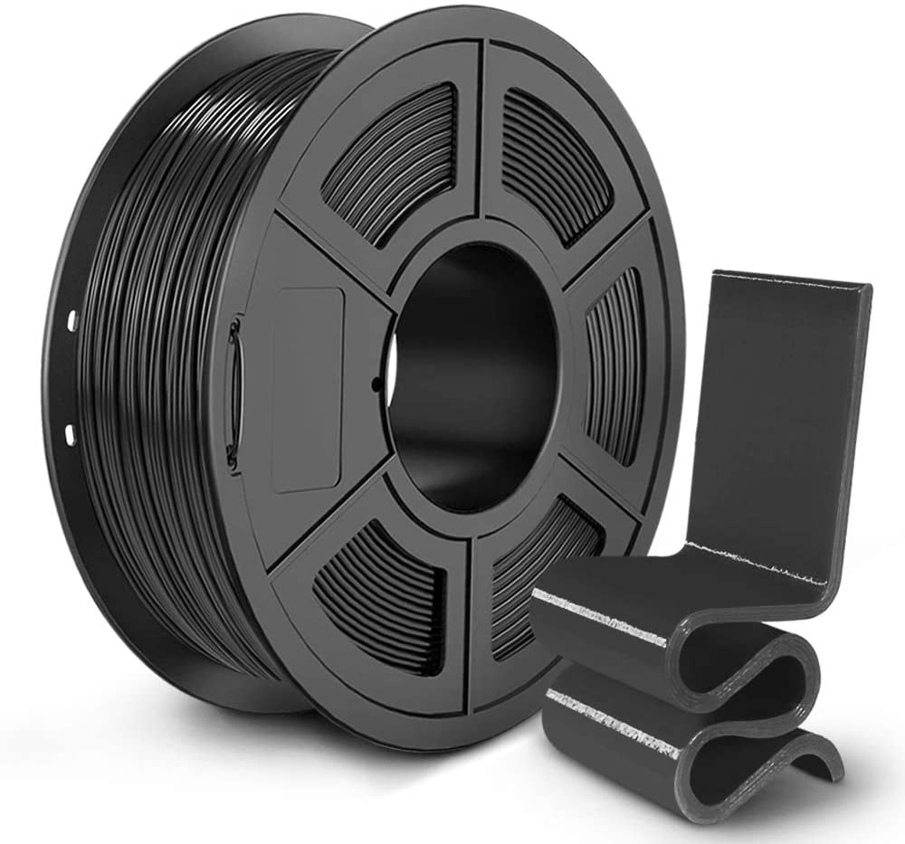 SUNLU PETG 3D filament 1.75mm 1KG 2.2lb PETG 3D Printer Filament Black PETG Dimensional Accuracy +/- 0.02 mm 1.75 mm 1 kg Spool