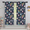 thumbnail image 5 of Blackout Kids Curtains,Dark Blue Princess Castle Pattern Childrens Insulated Curtains Set Of 2,Bedroom Essentials,Toddler Room Decor 42"x63", 5 of 5