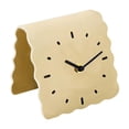 thumbnail image 1 of predolo Desk Analog Clock Decorative Non Ticking Tabletop Clock for Bedroom Home Kitchen Beige, 1 of 8