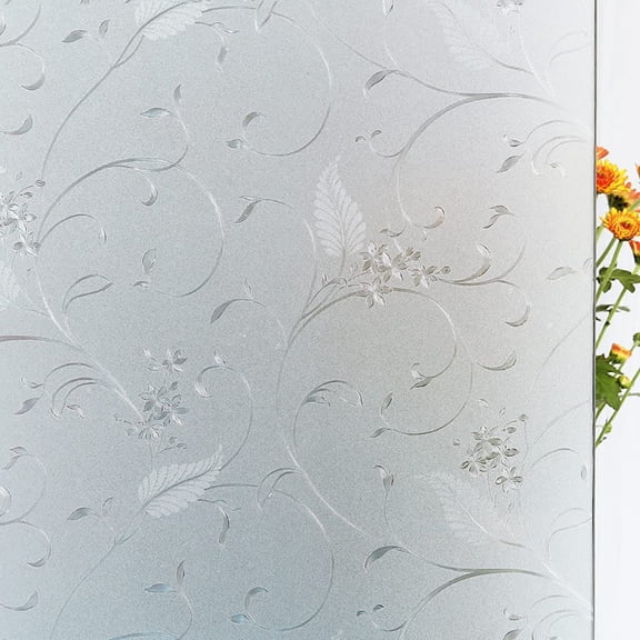 GILIGEGE 17.7"x78.7" Frosted Electrostatic Glass Sticker Office Windows Privacy Adhesive Glass Sticker Transparent Glass Sticker Film
