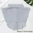 thumbnail image 3 of LoudSung Fake Collar Detachable Half Shirt Blouse False Collar Striped Elegant Design for Women Girls, 3 of 6