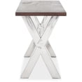 thumbnail image 4 of Finch Hamilton Wood and Metal Bench Dark Walnut Brown, 4 of 9