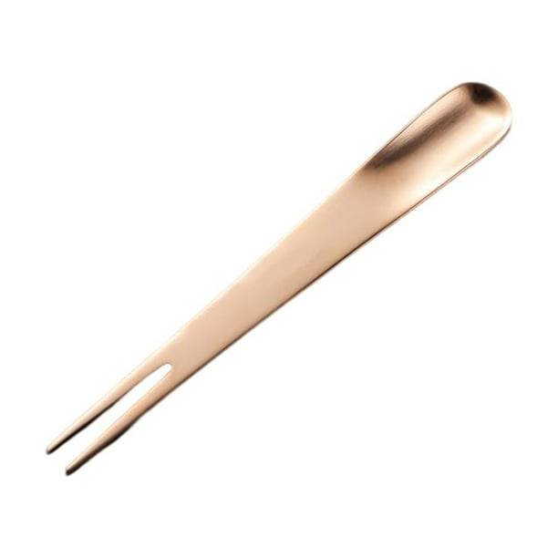 Advancent Cuchara multifunción para desierto, cuchara para pastel de frutas, herramienta para revolver, vajilla, cubiertos para ensalada para Cocina y Comedor Oro rosa