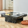 thumbnail image 2 of Fulvari 31.4" Coffee Table, Square Modern Center Table With Black Faux Marble Patterns, Side End Table for Home, Living Room, Office, 2 of 7