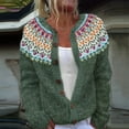thumbnail image 2 of Jindong Cardigan Tricoté Confortable à Imprimé Floral en Peluche pour Femmes, 2 of 4
