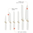 thumbnail image 3 of Beautiful 6 Piece Stainless Steel Knife Set White Icing with Gold Accent By Drew Barrymore, 3 of 8