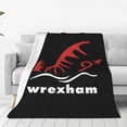 thumbnail image 1 of Manta polar Wrexham Wales Red Dragon Wrecsam Cool England, súper suave y acogedora, manta de franela ligera y cómoda, mantas de felpa cálidas para sofá, sofá y cama, 1 of 1