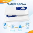 thumbnail image 4 of KEEPOW Vacuum Bags for Riccar Brilliance R30D, R30P, R30PET & Simplicity Synchrony S30D, S30P, S30PET Upright Vacuums Cleaner, Part #RNHC-6, Simplicity #SNH-6, 8 Pack, 4 of 8