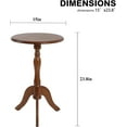 thumbnail image 2 of YANG2 Round Small End Table, Wooden Pedestal Side Coffee Tables, Vintage Accent Nightstand for Living Room, Bedroom, Entryway-1-Walnut, 2 of 8