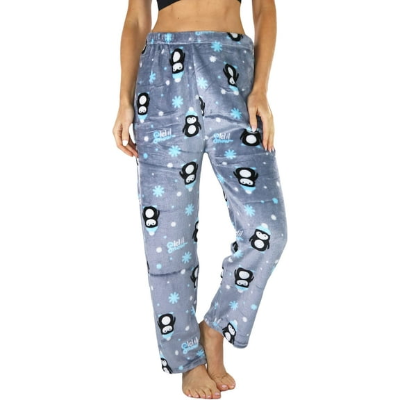 ToBeInStyle Women's Winter Print Ankle Length Pajama Bottoms - Winter Penguins