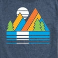thumbnail image 3 of Instant Message - Retro Mountains Sunset - Men's Short Sleeve Graphic T-Shirt, 3 of 6