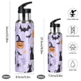 thumbnail image 2 of Yayeee 33oz Insulated Water Bottle Double Wall Stainless Steel with Flip Straw Lid, Purple Halloween Pumpkin, 2 of 7