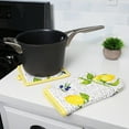 thumbnail image 4 of Oxford and Main 100% Premium Cotton Pot Holder for Kitchen, Heat Resistant for Cooking, Farmhouse Watercolor Design, Lemons, 4 of 4