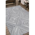 thumbnail image 3 of 4' x 6' Indoor-Outdoor Grey Diamond Abstract Rug, 3 of 3