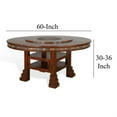 thumbnail image 5 of Odell Dining Table w Lazy Susan, 2 Shelves, 60 Inch Round Dark Brown, 5 of 5