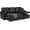 Black, variant on 71" L Shaped Sectional Couch with Pull Out Sleeper Bed, Black Reversible Sleeper Couch with Storage Chaise, Faux Leather Sofa Bed for Living Room Small Spaces Apartment