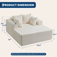 thumbnail image 3 of Extra-Wide 61'' Chaise Lounge Chair, Oversized Comfy Upholstered Sofa with Pillows, Fluffy Plush Faux Fur Cloud Sofas Couches Sofa Couch Reading Chairs for Living Room, 3 of 9