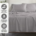 thumbnail image 3 of Superior Modal From Beechwood Lightweight Sheet Set, Queen, Gray, 3 of 9