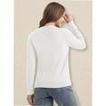 thumbnail image 5 of Women's Crew Neck Button Down Long Sleeve Cardigan for Women Classic Soft Ladies Cardigan Sweater Coat, 5 of 5