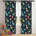 thumbnail image 5 of Blackout Kids Curtains,Blue Cartoon Dinosaurs Planets Pattern Childrens Insulated Curtains Set Of 2,Bedroom Essentials,Toddler Room Decor 42"x84", 5 of 5