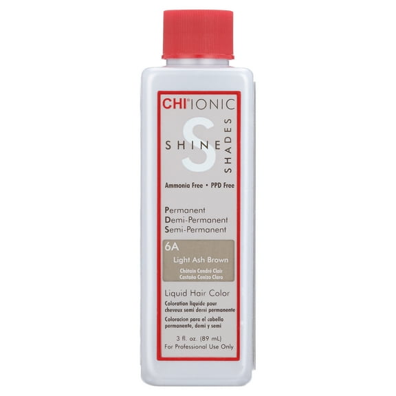 CHI Ionic Shine Shades Liquid Hair Color - 6A Light Ash Brown - 3 oz