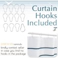 thumbnail image 6 of Blue and White Shower Curtain Stripe Fabric Shower Curtain for Bathroom Modern Striped Shower Curtain Spring Shower Curtain Set Waterproof in Bath 72x72 inches with Curtain Hooks, 6 of 6