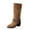 Brown, variant on Fashion Suede Mid Calf Boots With Decorative Buckle For Women Comfortable Everyday Booties Ideal For Fall And Winter Wear