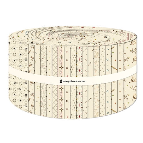 Jelly Roll - Buttercream & Brickle Bits by Kim Diehl for Henry Glass & Co. 42pc Design Roll 2.5" Strips Roll-Up Bundle Quilter's Cotton Fabric Precuts (FB6DRHG.BTRCREAM&BRICKLE) M523.54