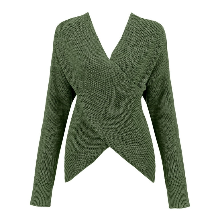 Backless Sexy Fashion V-Neck Knitted Casual Sweater Backless Sexy Fashion V-Neck Knitted Casual Sweater
