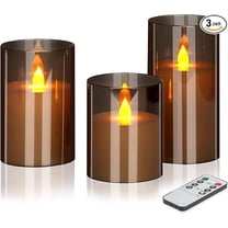 3pcs LED Flameless Candle, Battery-Powered Flickering Acrylic Pillar Candles With Remote Control And Timer, Suitable For Christmas, Halloween Home Decor, Party, Warm White Light Easter