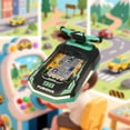 thumbnail image 3 of Volante de coche de aventura de juguete con sonido, simulación de conducción y aprendizaje creativo. Verde recargable, 3 of 6