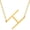 Gold Letter H, variant on Sideways Initial Necklaces for Women Silver Plated A-Z Pendant Stainless Steel Dainty Big Alphabet simple Letter Jewelry Silver Letter Q