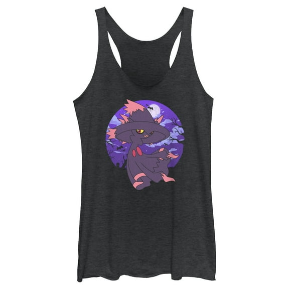 Women's Pokemon Halloween Night Mismagius  Racerback Tank Top