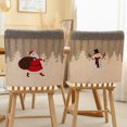 thumbnail image 1 of Juego de 2 fundas para sillas de Navidad JAMW Funda extraíble de Papá Noel y muñeco de nieve Tamaño 46 x 49 cm Sencillez, 1 of 5