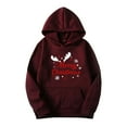 thumbnail image 1 of Sudadera con capucha para hombre, informal, con estampado navideño, de manga larga, tipo blusa, 1 of 5