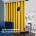 thumbnail image 3 of Deconovo Cortinas Deconovo 100 % opacas: reducen el ruido y el calor, oscurecen las ventanas con ojales, bloquean la luz y protegen la privacidad (amarillo suave, 254 x 274 cm, 1 panel), 3 of 7