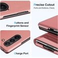 thumbnail image 4 of Compatible with Samsung Galaxy Z Fold 5 5G Case Mirror Leather Cover Wallet Slim Clear S-View Shockproof Thin Cover with Kickstand Anti-Scratch Protective Phone Case for Samsung Z Fold 5 5G, 4 of 14
