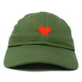 thumbnail image 4 of DALIX Pixel Heart Hat Womens Dad Hats Cotton Caps Embroidered Valentines Olive, 4 of 7